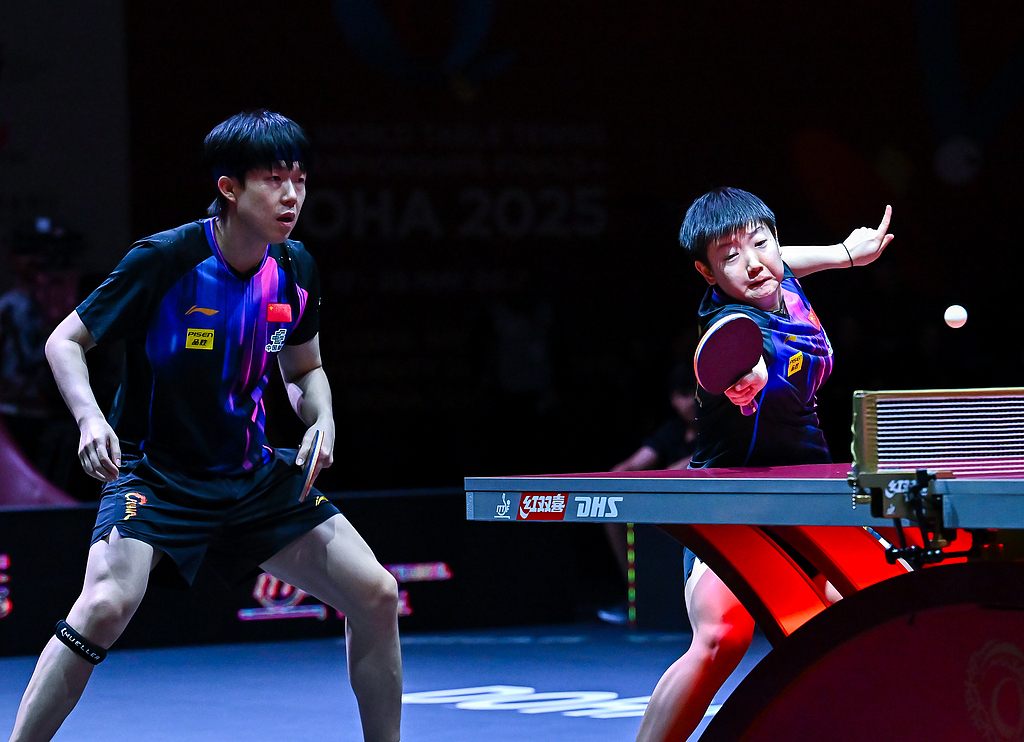 王楚钦/孙颖莎混双首秀,下一轮迎战队友陈垣宇/蒯曼